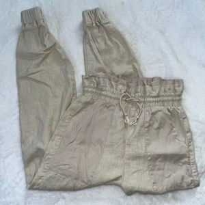 BlankNYC beige paper bag jogger pants
